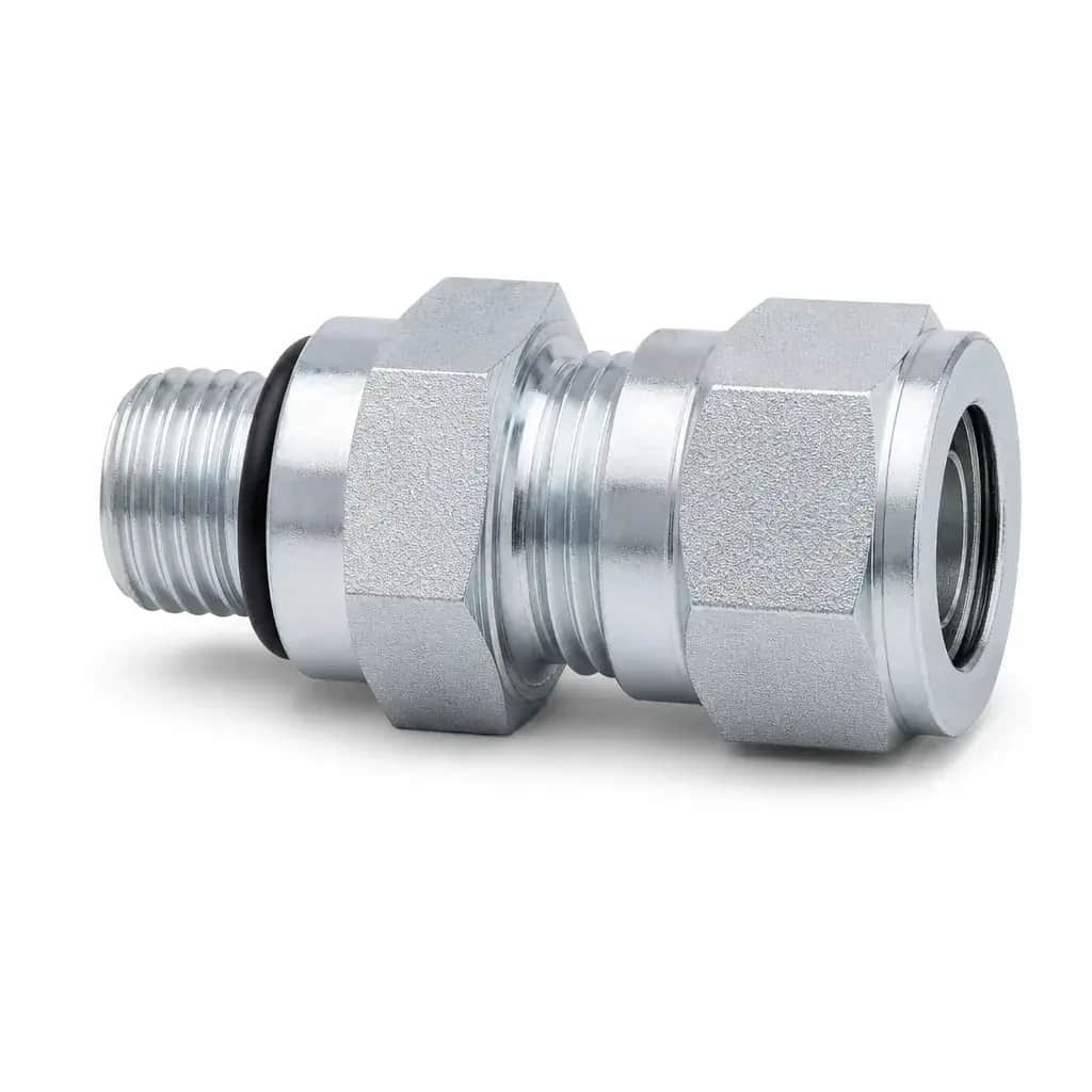 Male Stud Connector BSPP With Seal (NBR) / 24°